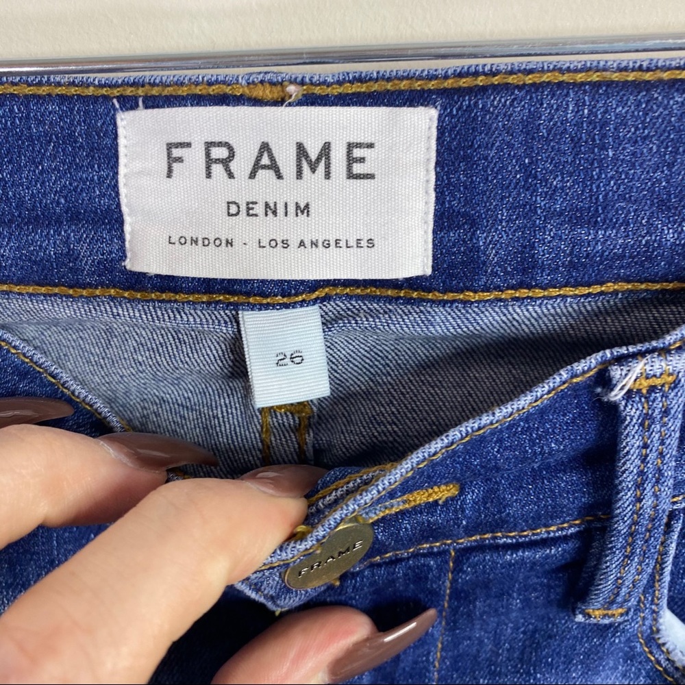 Frame Distressed Le High Skinny Jeans Size 26 - Picture 13 of 16